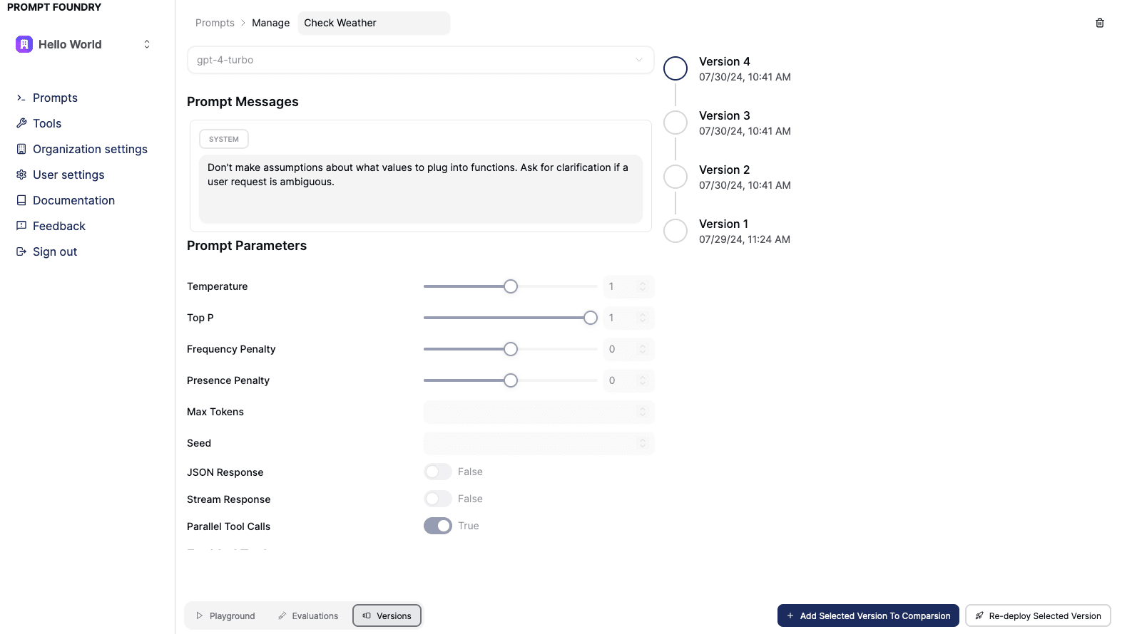 Create, edit, and deploy prompts with ease. Enjoy no-code editing, versioning, and streamlined workflows without engineering support.